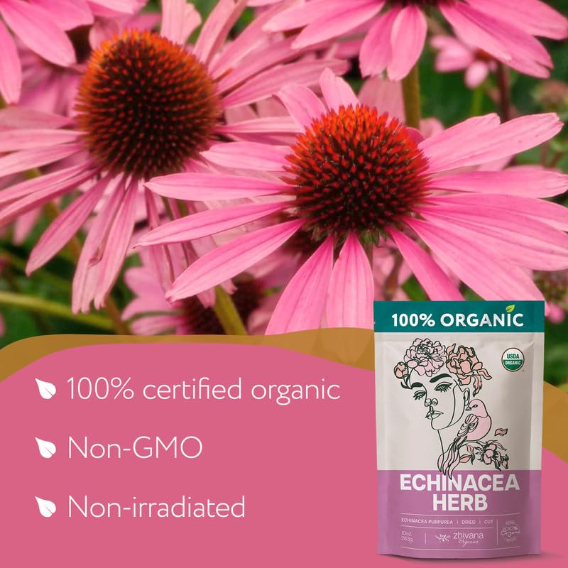 Organic Echinacea Herb Loose Leaf (4oz) - Echinacea Purpurea - Great for Seasonal Changes