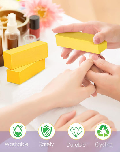 Maryton Nail Buffer Sanding Block Polisher Buffing File 60/100 Grit for Acrylic Nail Art Kit Manicure Tools 10 PCS (Black Purple)