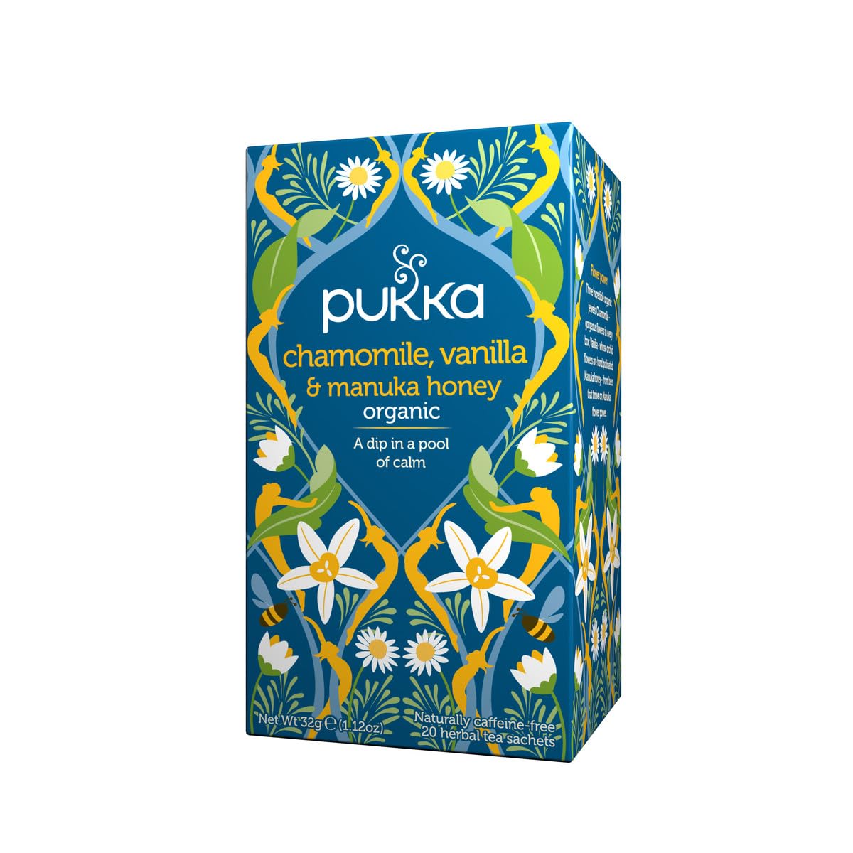 Pukka Tea Bags, Organic (Elderberry + Echinacea, Matcha Green,Chamomile Vanilla & Manuka Honey, & Three Ginger) (1ea) (Variety Pack)