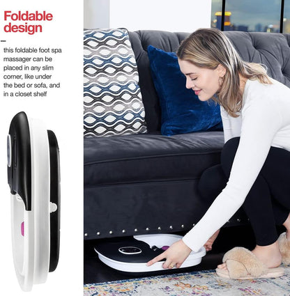 Medical king Foot Spa with Heat and Massage and Jets Includes A Remote Control A Pumice Stone Collapsible Massager with Bubbles and Vibration