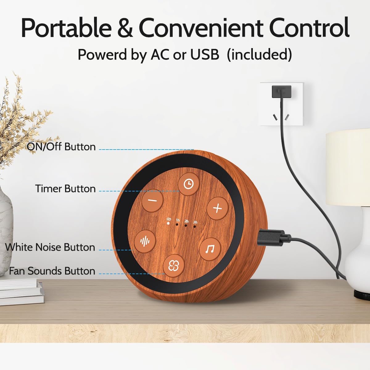 Sound Machine Baby Patter for Sleeping Cute White Noise Machine for Baby Kids Adults with 32 Soothing Sounds 32 Volume Levels Brown Noise Machine with 4 Timer Memory Funtion for Travel Office Privacy