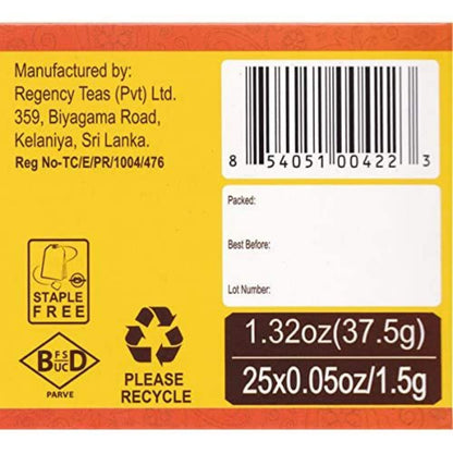 HYLEYS Turmeric Green Tea with Ginger and Lemon, Kosher, 25 Tea Bags