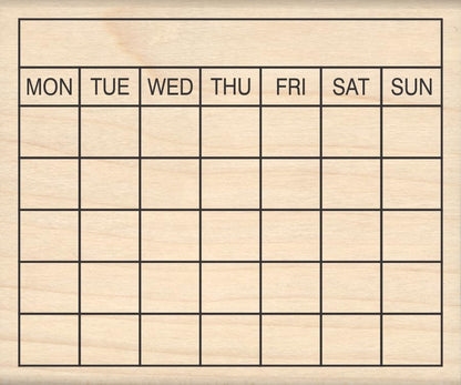 Stamps by Impression Journal, Habit Tracker, Calendar Rubber Stamp 2.25" x 2.75" 6 Row ST 1298