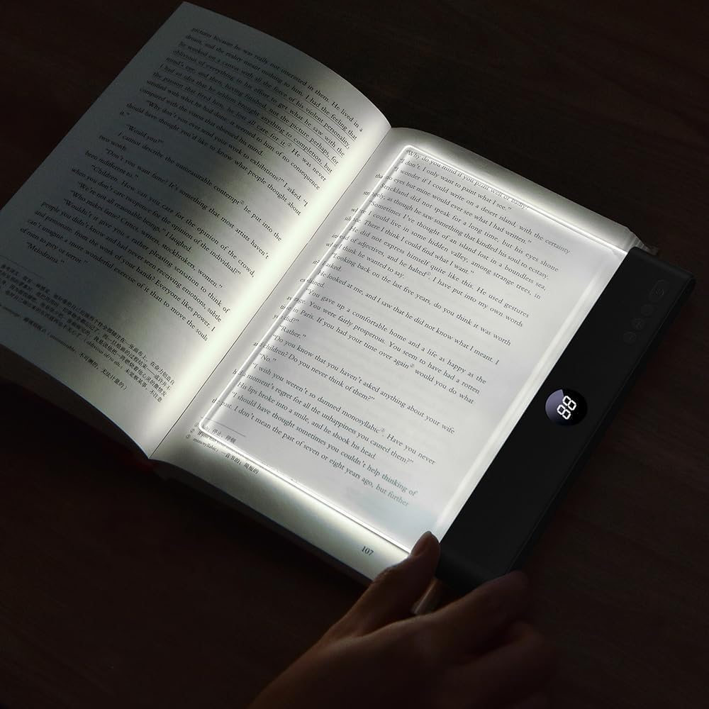 Book Light for Reading in Bed at Night Flat Reading Lights, White