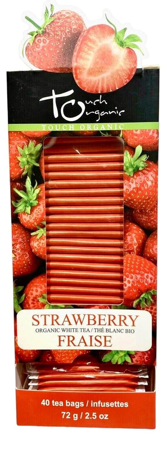 Touch Organic STRAWBERRY WHITE Tea Bags, 40 Bags, 2.5 oz