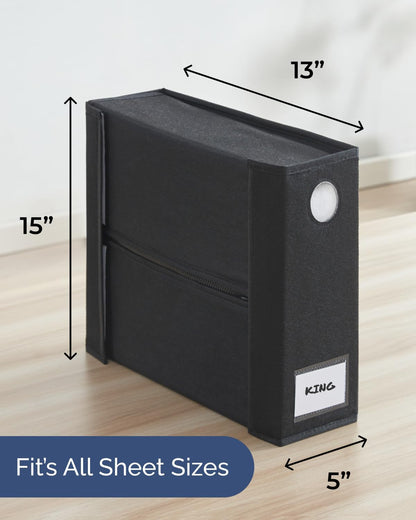 Sheet Organizers - Foldable Sheets Set Organizer - King/Queen - Grey