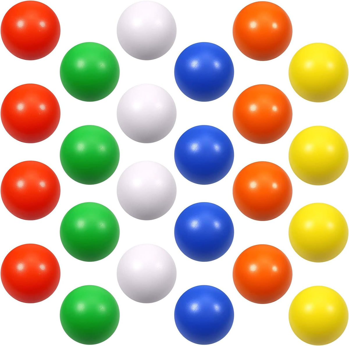 24 Pcs White Foam Stress Ball Squeeze Stress Relief Balls for Kids and Adults Hand Exercise Sensory Relief Toys for Anxiety ADHD Autism （White）