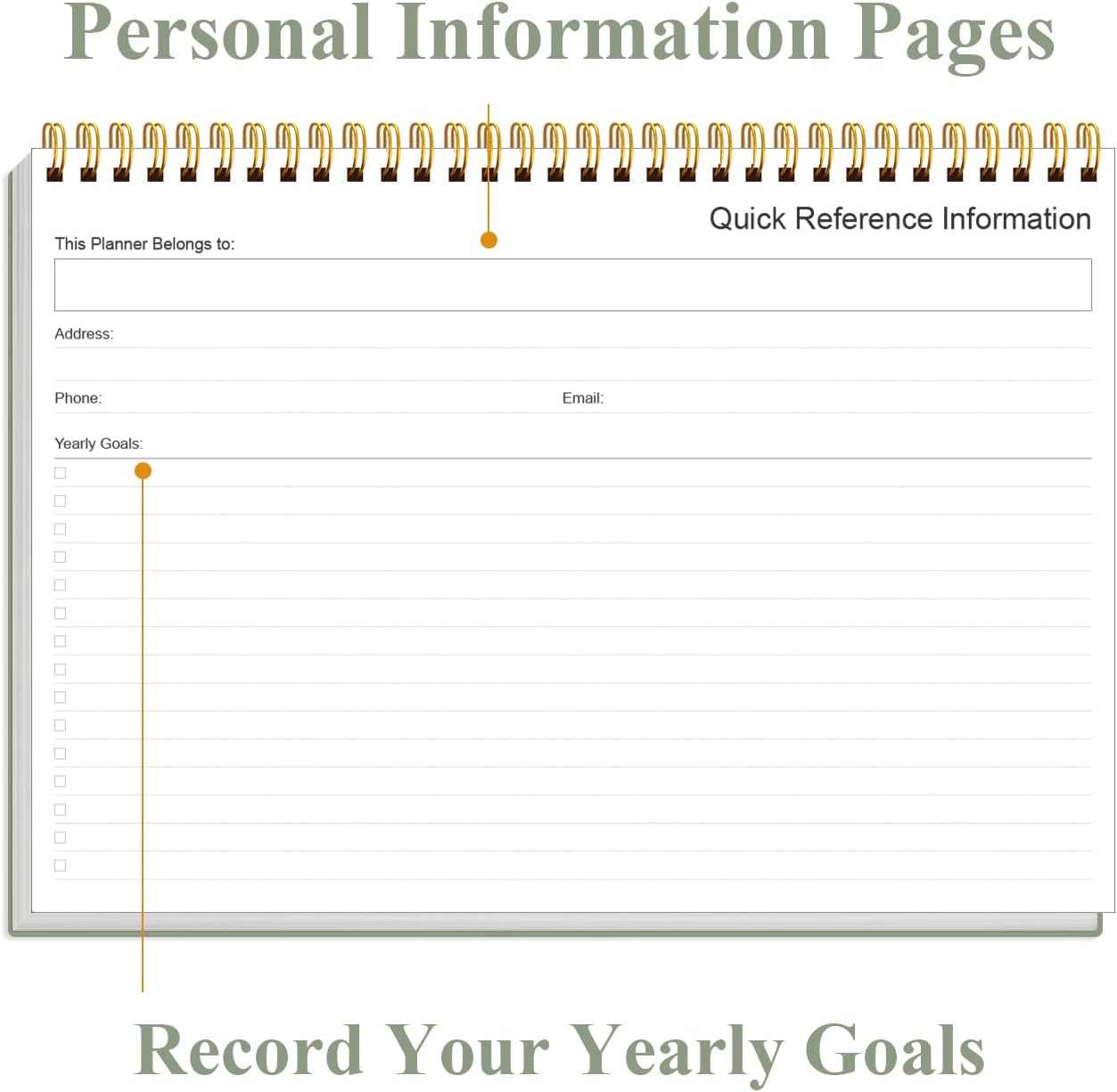 Weekly Productivity Planner - 8" x 11" Dashboard Desk Pad/Planner, Habit Tracker, Spiral Undated Weekly Planner for Office/School/Home, 54 Weeks, Grey