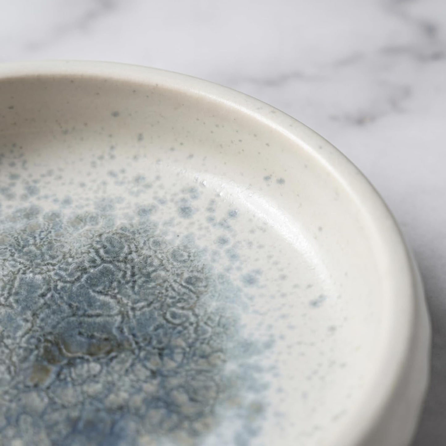 6 Inch Incense Holder with Ash Catcher,Handmade Crack Blue Glaze Ceramic Incense Burner Bowl with 9-Hole Design for Sticks,Cones,Coils Sage,Palo Santo - Perfect for Meditation,Yoga & Zen Home Décor
