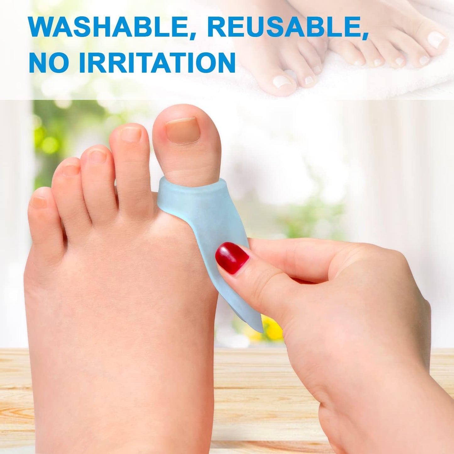 Promifun Gel Bunion Protector Shield, 10 Pack of Bunion Pads and Cushions, Bunion Guard for Big Toe, Relieve Foot Pain from Friction, Rubbing and Pressure - Clear
