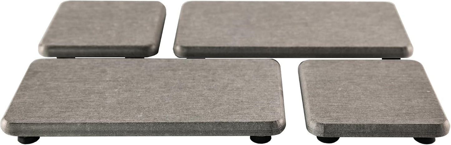 NiuYichee Set of 4 Water Absorbent Diatomite Coasters, Diatomaceous Earth Kitchen Soap Dish, Bathroom Trays, Water Absorbing Stone Used for Hand Soaps & Plants & Toiletries in The Modern Home