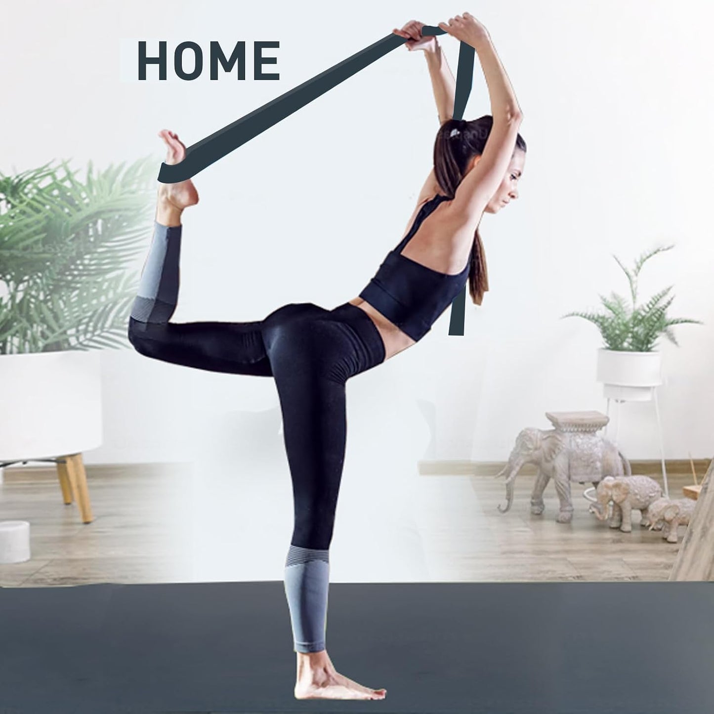 A AZURELIFE Resistance Bands,Professional Long Non-Latex Elastic Stretch Bands,Exercise Bands for Physical Therapy, Yoga, Pilates, Rehab, at-Home or The Gym Workouts, Strength Training