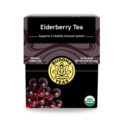 Buddha Teas Organic Elderberry Tea - Herbal Tea, Caffeine Free