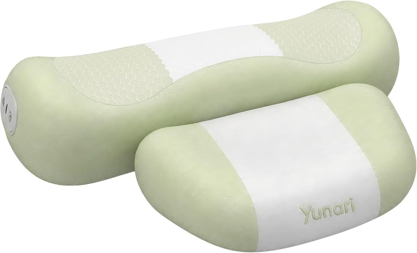 Yunari 3-in-1 Cordless Cervical Neck Support Pillow with Gentle Heat and Airbag Compression, Ergonomic Vibration Pillow for Home, Office and Travel Relaxation (Grey)
