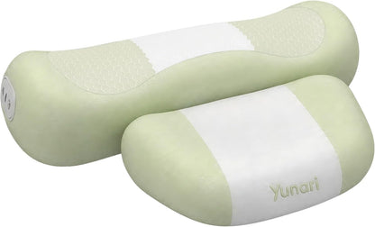Yunari 3-in-1 Cordless Cervical Neck Support Pillow with Gentle Heat and Airbag Compression, Ergonomic Vibration Pillow for Home, Office and Travel Relaxation (Grey)