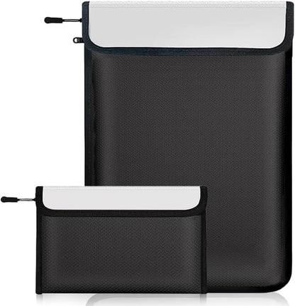 Fireproof Waterproof Document Bag Upgraded Two Pockets - 4200℉ Protection