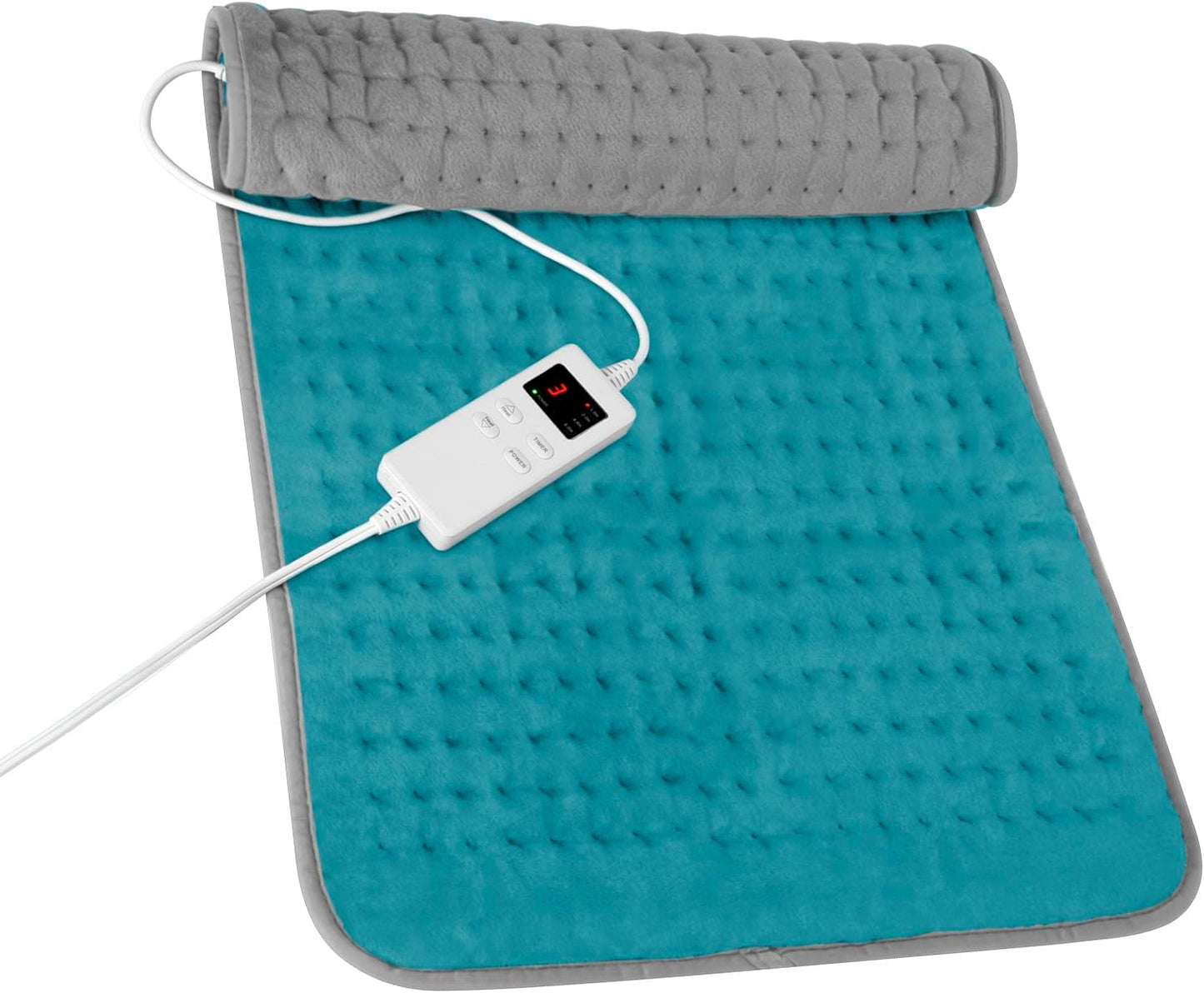 Heating Pad for Period Cramps, Heating Pad for Back/Neck/Shoulder Muscle Pain, 6 Heating & 4 Timer Setting, Auto Shut Off, Dry/Moist Heat & Machine Washable, Birthday Christma s Gifts for Women Mom