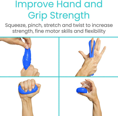 Vive Therapy Putty for Adults, for Hand (2 Pack) - Occupational Sensory Stress Relief Tools - for Physical Exercise, Finger Pain, Grip Strength, Rehab, Arthritis, Forearms, Fidgeting, Motor Skills