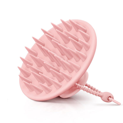 HEETA Scalp Massager Hair Growth, Scalp Scrubber with Soft Bristles, Integrated Silicone Design, Exfoliator for Dandruff Removal & Relaxation, Shampoo Brush Fit Wet Dry Hair Use, Black