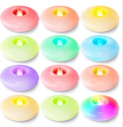 Homemory 24 Pack 3” Flameless Led Floating Candles, 200 Hour White Battery Operate Waterproof Tealights for Cylinder Vases, Centerpieces at Wedding Decor, Party, Pool