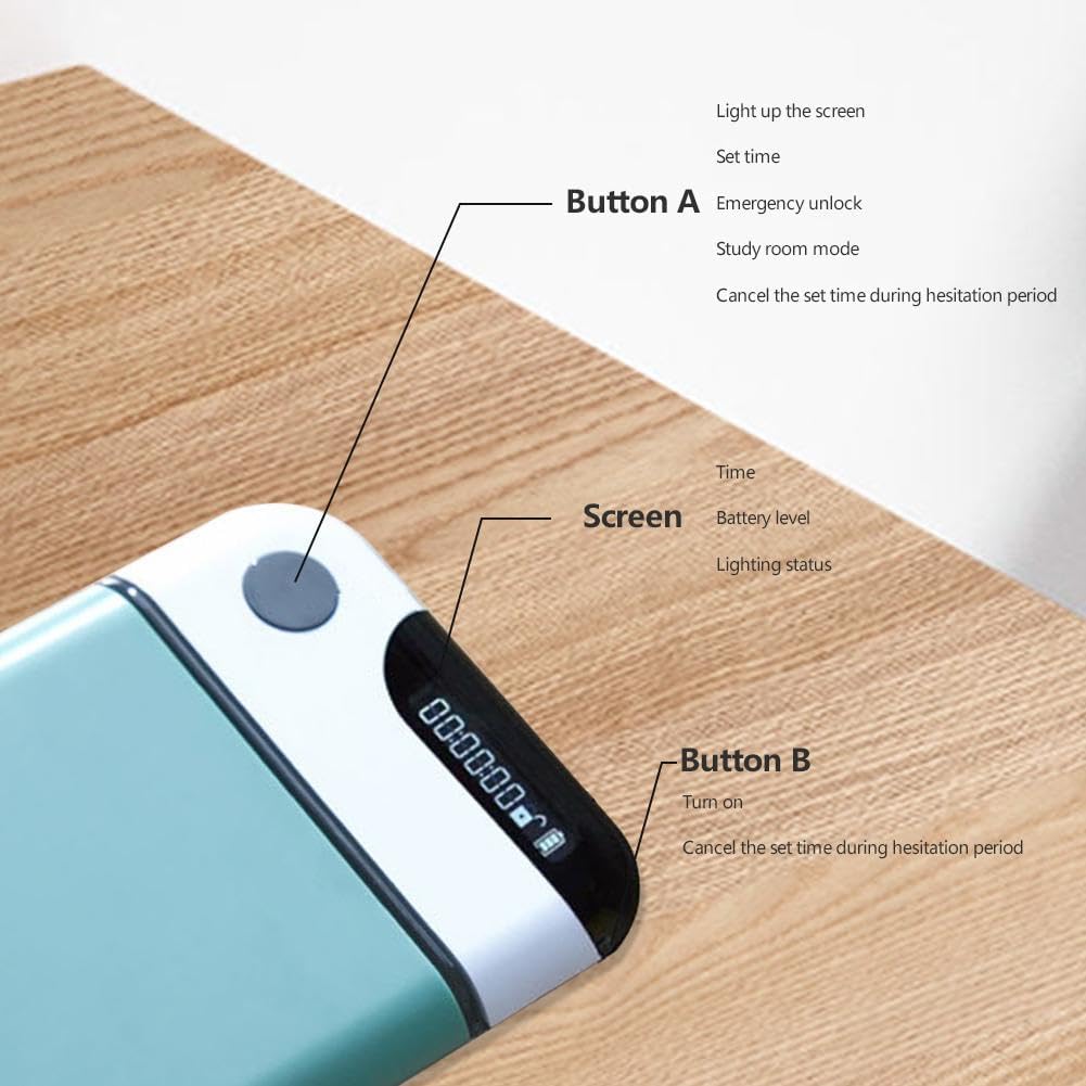 Phone Lock Box with Timer, Portable Cell Phone Lock Box, Time Lock Box for Phone and Android Phone, Help Kids,Students, Adults Focus Back,Prevent Excessive Games, Mobile Phone Addiction