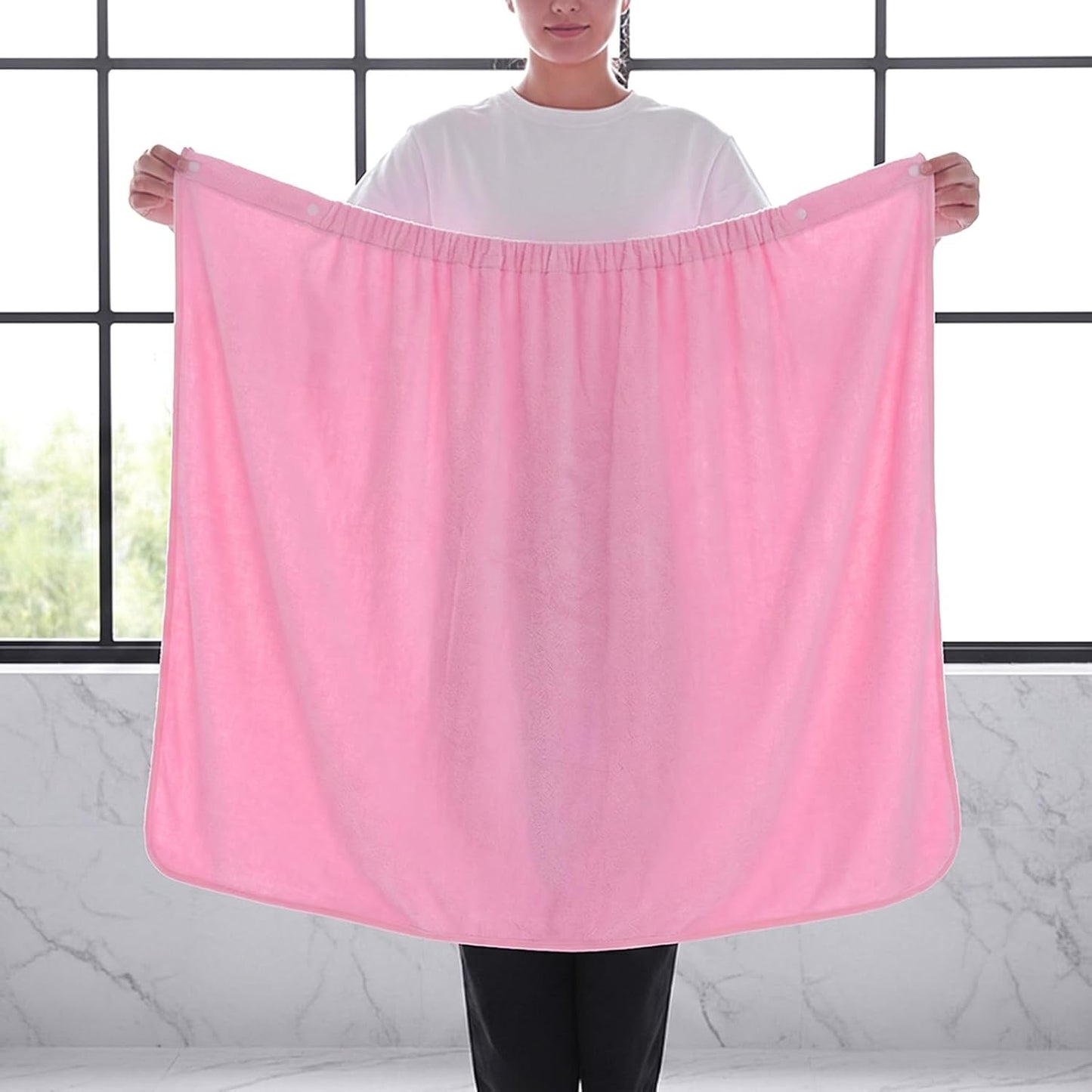 4 Pcs Spa Wrap Towel Wrap for Women Women's Shower Wraps Robes Bath Robe Spa Robe with Adjustable Closure Elastic Top