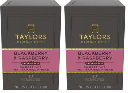 Taylors of Harrogate Lemon & Ginger, Herbal Tea, Individually Wrapped Bags, 100 Count (Pack of 1), Cleansing, Invigorating and Citrussy, Caffeine-Free, Enjoy Hot or Iced, 100 Teabags