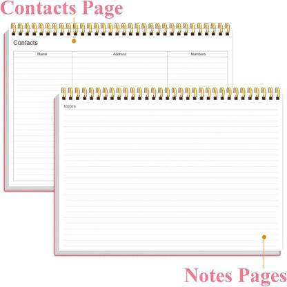 Weekly Productivity Planner - 8" x 11" Dashboard Desk Pad/Planner, Habit Tracker, Spiral Undated Weekly Planner for Office/School/Home, 54 Weeks, Grey