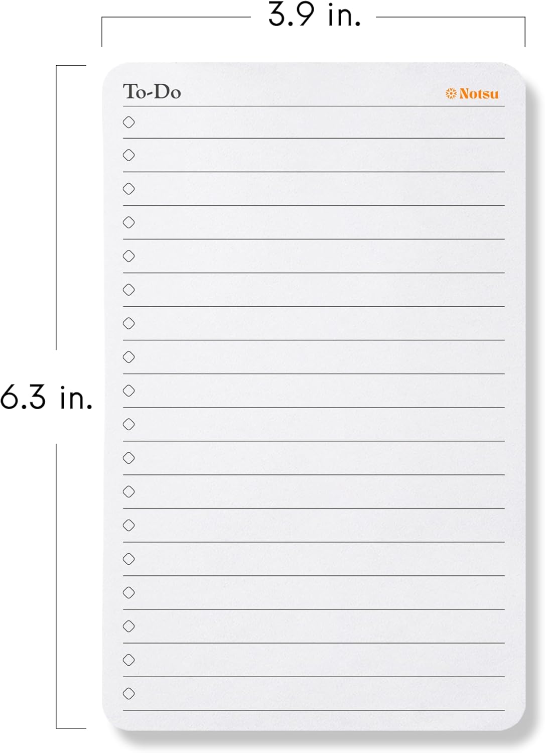 Notsu To Do List Small Desk Notepad 2 Pack 3.9" x 6.3"