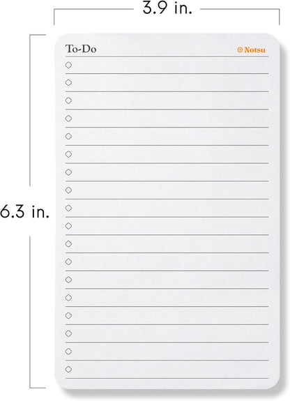 Notsu To Do List Small Desk Notepad 2 Pack 3.9" x 6.3"