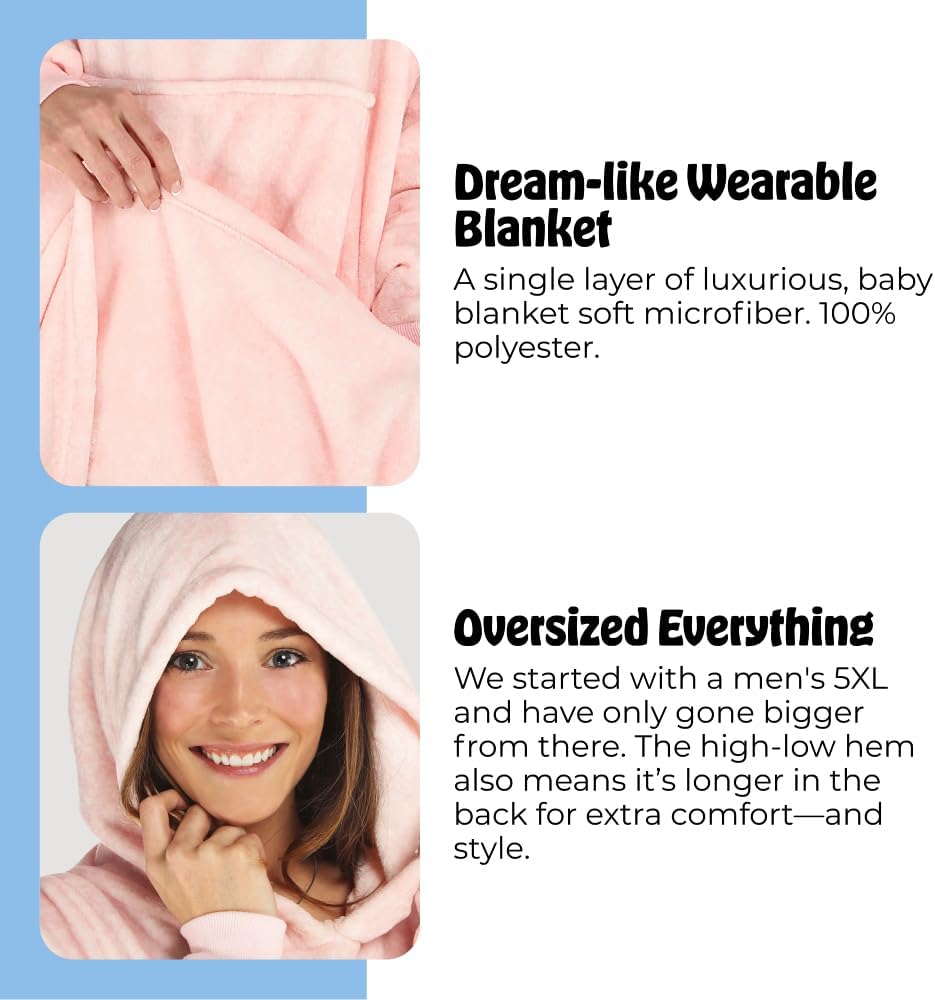 THE COMFY Dream | From Shark Tank | Patented | No Sherpa | Light Wearable Blanket Hoodie | Gift for Women & Men | One Size
