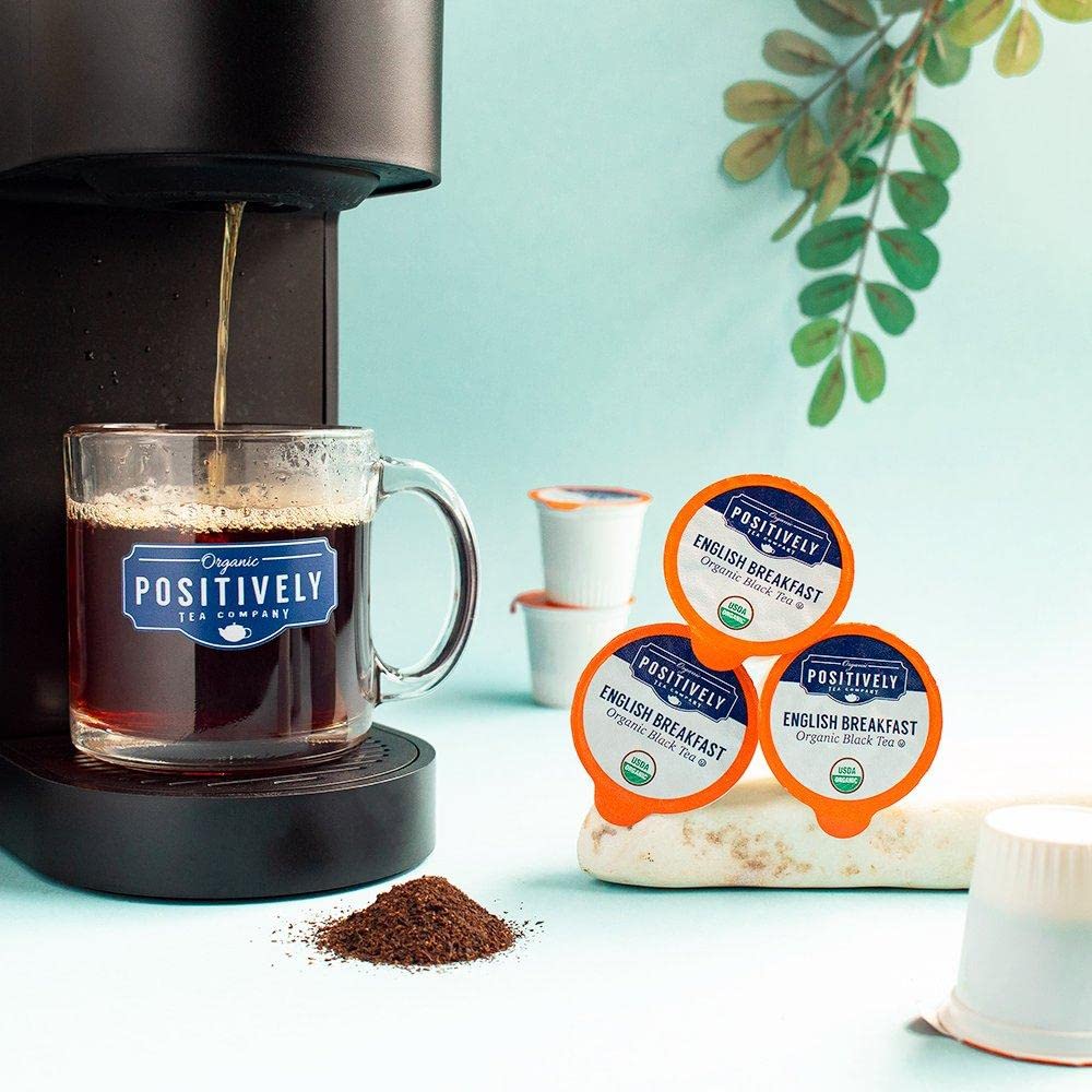Positively Tea, Organic English Breakfast Tea, K-Cup® Compatible, 24 Pods