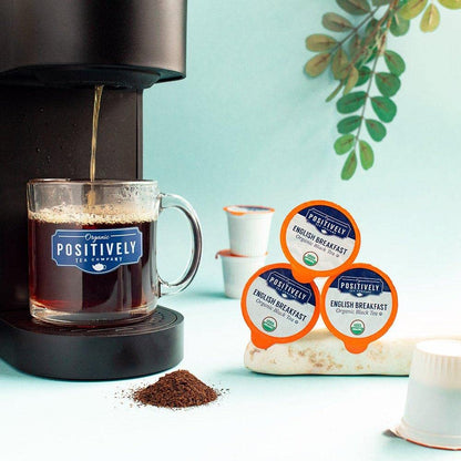 Positively Tea, Organic English Breakfast Tea, K-Cup® Compatible, 24 Pods