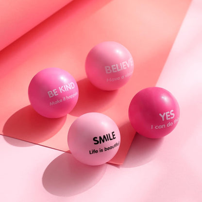 Liliful 100 Pcs Motivational Stress Balls Bulk Inspirational Squeeze Balls for Adults Anxiety Relief Fidget Toys Office Employee Gifts Classroom Rewards 2.2 Inch (Bright Colors)