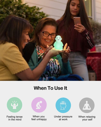 Calm Your Mind for Stress & Anxiety Relief Night Light for Mindfulness - Guided Visual Meditation Tool for Women Men- Relaxing Self Care for Adults Kids