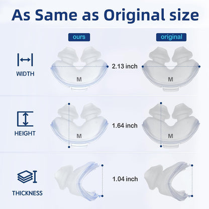 Replacement Nasal Pillow Cushion for ResMed AirFit P10, Compatible with Original Airfit P10 Frame, Reliable Seal & Soft Replacement Silicone CPAP Mask Cushion, 2-Pack, Large
