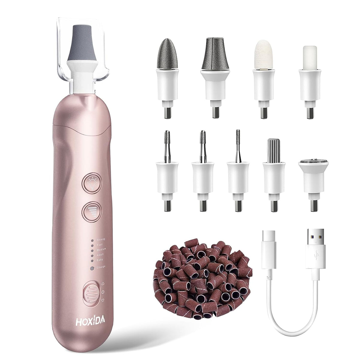 Hoxida Nail Drill Grinder for Senior Thick Toenail Manicure Pedicure Kit