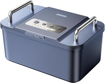 Vaydeer Metal Timed Lock Box with Handles, Phone Lock Box with Timer