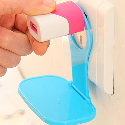 VOSAREA 8 Pcs Folding Wall Mounted Phone Holder Charging Station