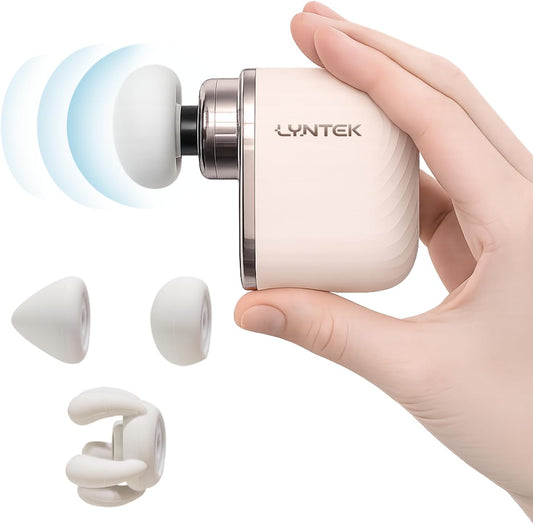 Mini Massage Gun - Small Handheld Muscle Massager with Percussion Deep Tissue, 5 Adjustable Vibration Frequency & 3 Interchangeable Heads - Portable Pocket Massage Gun for Gym, Travel, Office