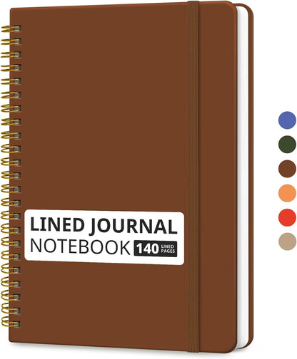 Taja Lined Spiral Journal Notebook for Women & Men, 140 Pages, College Ruled Hardcover Notebook for Work & Note Taking, Journals for Writing, A5(5.7" x 7.9") - Green