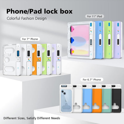 ySky Timed Lock Box, Portable Phone Locker with Self-Control Timer for iPhone, Android, Helping Kids, Students, Adults Focus Back, Mobile Phone Addiction Control (Green)
