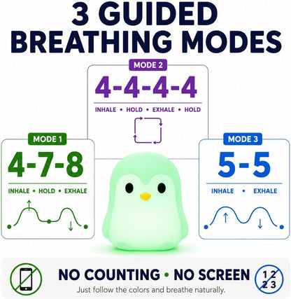 InnerZen Breathing Dragon Guided Breathing Pal, 3 Modes, Adults & Kids
