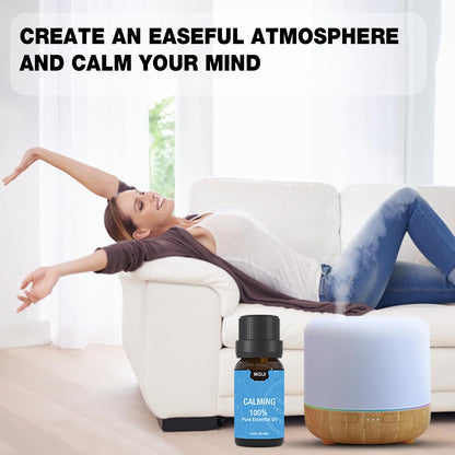 Essential Oils Set Top 6 Aromatherapy-Essential Oils for Diffuser for Home,Air Freshening Diffuser Oils Scents for Aromatherapy,Laundry,Candle&Soap Making,Humidifiers 6 X 10ML