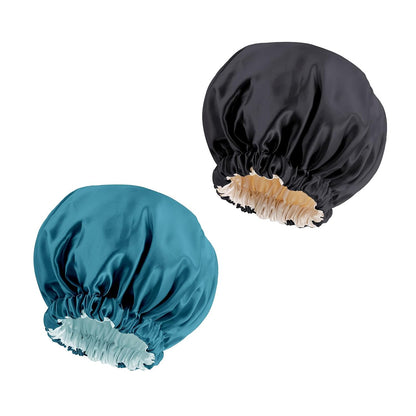 Satin Bonnet Silk Bonnet Hair Bonnet for Sleeping-Slouchy Beanie Hat Satin Sleep Cap for Women's Natural & Curly Hair(Blue Zircon)