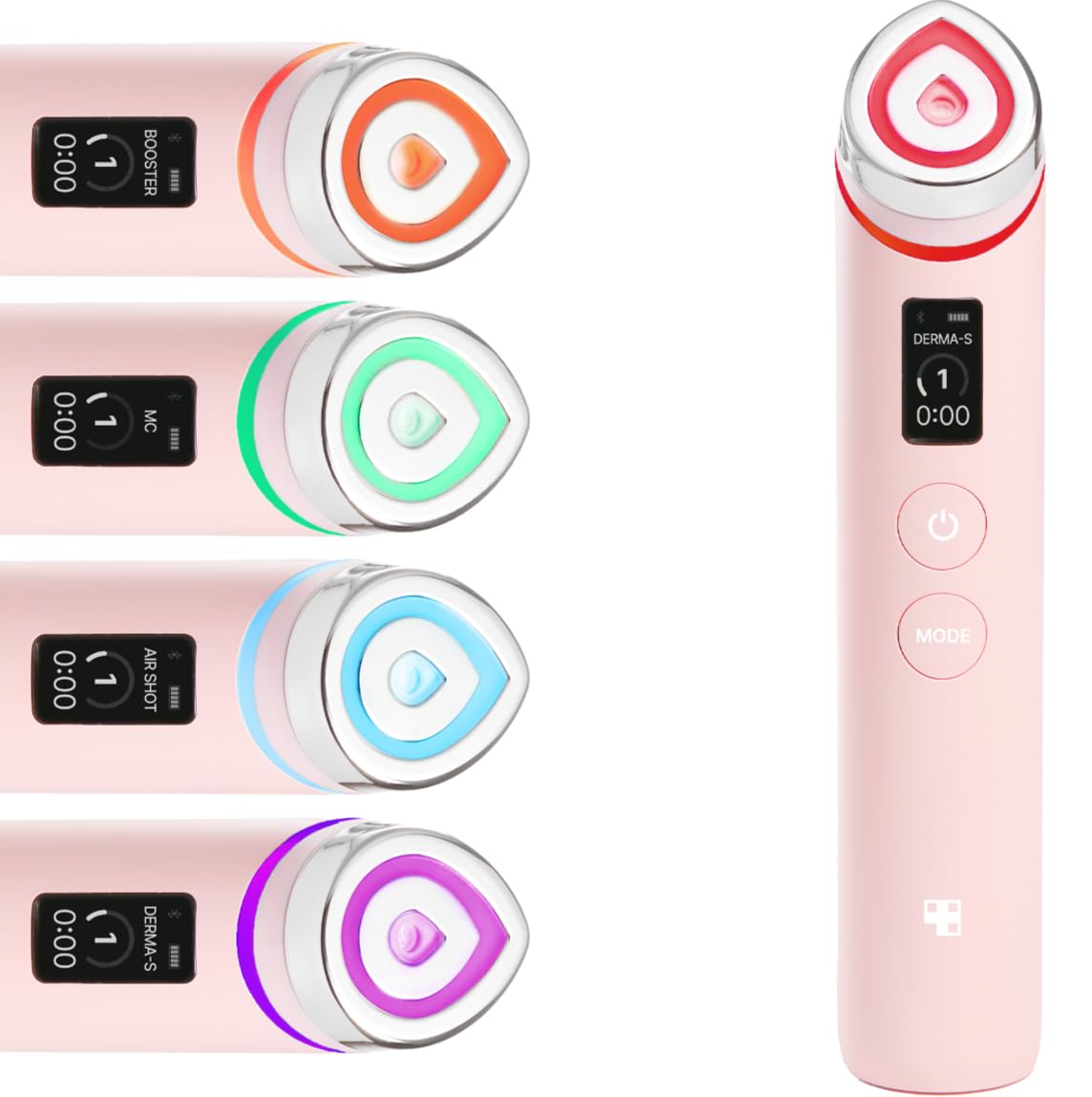 medicube Booster Pro | 6-in-1 Real Glass Glow Beauty Massager | for Clear, Radiant, Firmer-Looking Skin | Korean Skin Care | Black