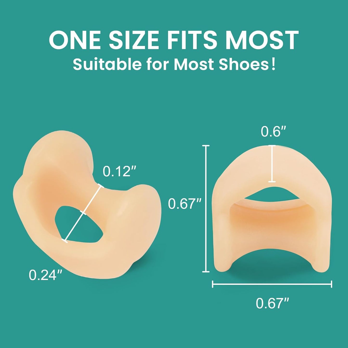 Welnove Gel Toe Separator, Pinky Toe Spacers, Little Toe Cushions, Small Toe Sleeves for Preventing Rubbing & Reducing Pressure (Pack of 12, Transparent)