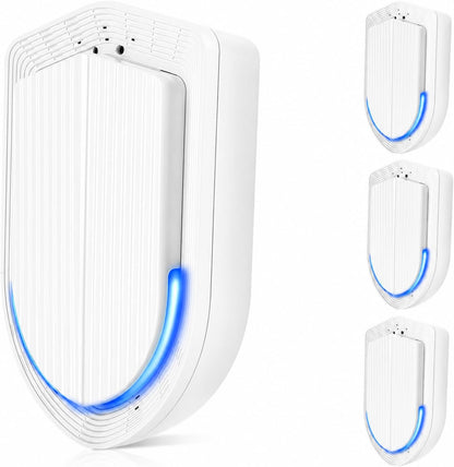 Plug In Air Ionizers - 2 Pack Negative Ion Technology Air Purifier, Quiet Mini Air Freshener for Home, Bedroom, Office, Basement - Portable Air Purifiers for Odor, Dust, Smoke, Pet Smell White
