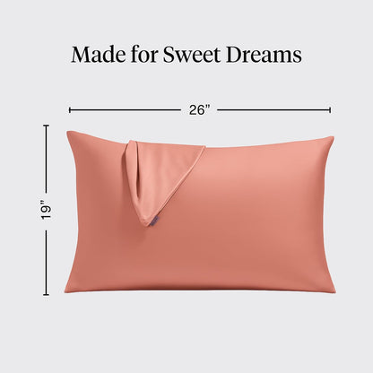 Kitsch Satin Pillowcase with Zipper for Hair & Skin - Softer Than Silk Pillow Cases, Smooth Cooling Satin Pillow Case, Wrinkle-Free, Machine Washable - Pillow Cases Standard Size (19x26) - Blush