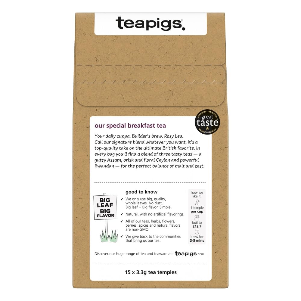 Teapigs, Tea English Breakfast, 15 Count